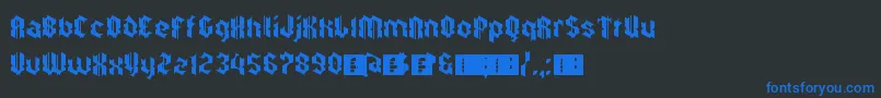 ZkalpelbarEyeFs Font – Blue Fonts on Black Background