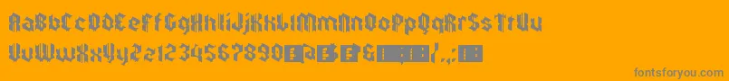 ZkalpelbarEyeFs Font – Gray Fonts on Orange Background