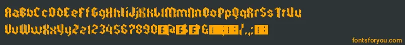 ZkalpelbarEyeFs Font – Orange Fonts on Black Background