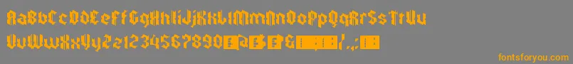 ZkalpelbarEyeFs Font – Orange Fonts on Gray Background