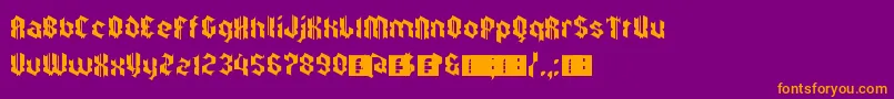 ZkalpelbarEyeFs Font – Orange Fonts on Purple Background