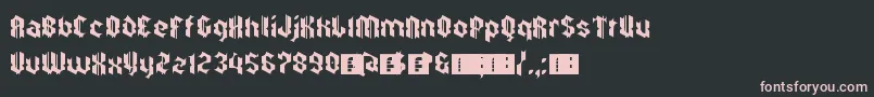 ZkalpelbarEyeFs Font – Pink Fonts on Black Background
