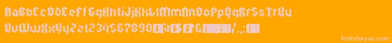 ZkalpelbarEyeFs Font – Pink Fonts on Orange Background