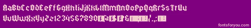 ZkalpelbarEyeFs Font – Pink Fonts on Purple Background