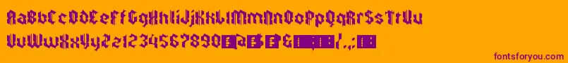 ZkalpelbarEyeFs Font – Purple Fonts on Orange Background