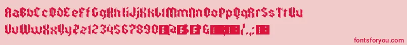 ZkalpelbarEyeFs Font – Red Fonts on Pink Background