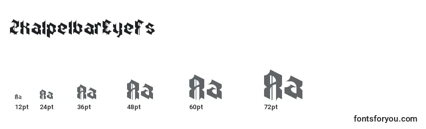 Größen der Schriftart ZkalpelbarEyeFs