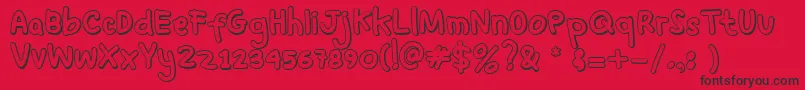 SoYoung Regular Font – Black Fonts on Red Background