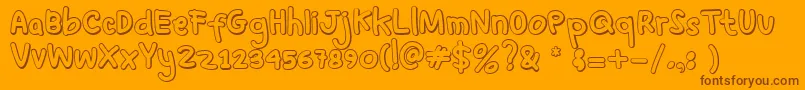 SoYoung Regular Font – Brown Fonts on Orange Background
