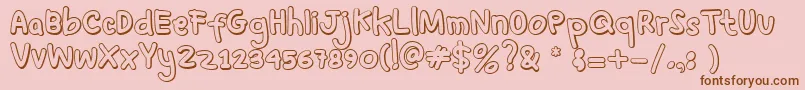 SoYoung Regular Font – Brown Fonts on Pink Background