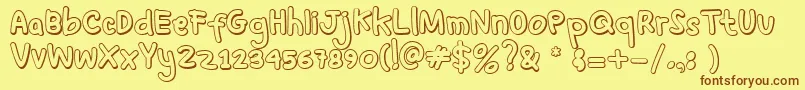 SoYoung Regular Font – Brown Fonts on Yellow Background