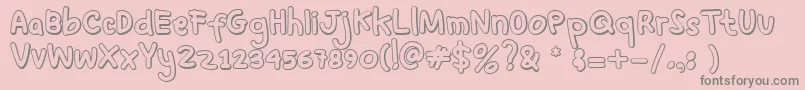 SoYoung Regular Font – Gray Fonts on Pink Background