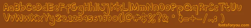 SoYoung Regular Font – Orange Fonts on Brown Background