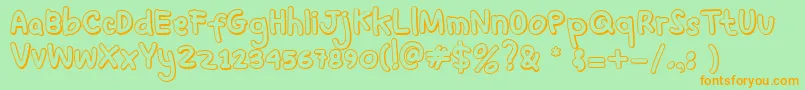 SoYoung Regular Font – Orange Fonts on Green Background