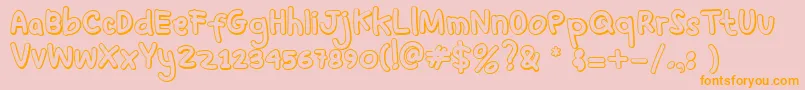 SoYoung Regular Font – Orange Fonts on Pink Background