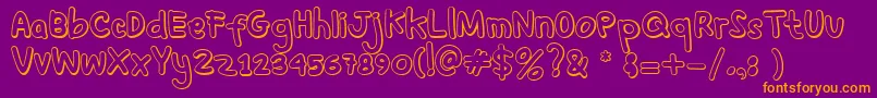 SoYoung Regular Font – Orange Fonts on Purple Background