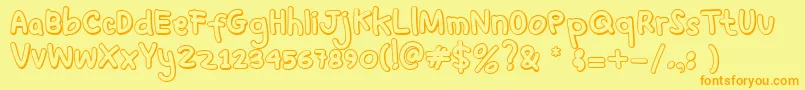 SoYoung Regular Font – Orange Fonts on Yellow Background