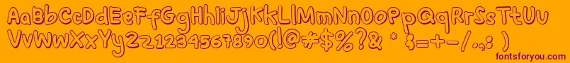 SoYoung Regular Font – Purple Fonts on Orange Background