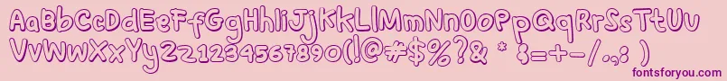 SoYoung Regular Font – Purple Fonts on Pink Background