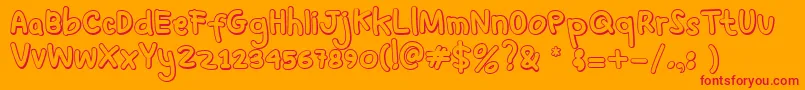 SoYoung Regular Font – Red Fonts on Orange Background