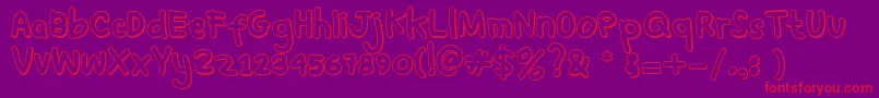 SoYoung Regular Font – Red Fonts on Purple Background