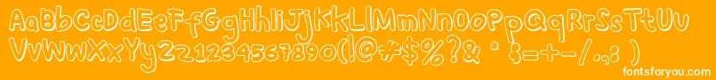 SoYoung Regular Font – White Fonts on Orange Background