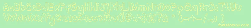 Police SoYoung Regular – polices jaunes sur fond vert