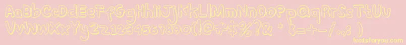 SoYoung Regular Font – Yellow Fonts on Pink Background