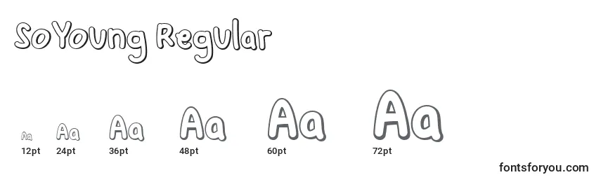 Размеры шрифта SoYoung Regular (141510)