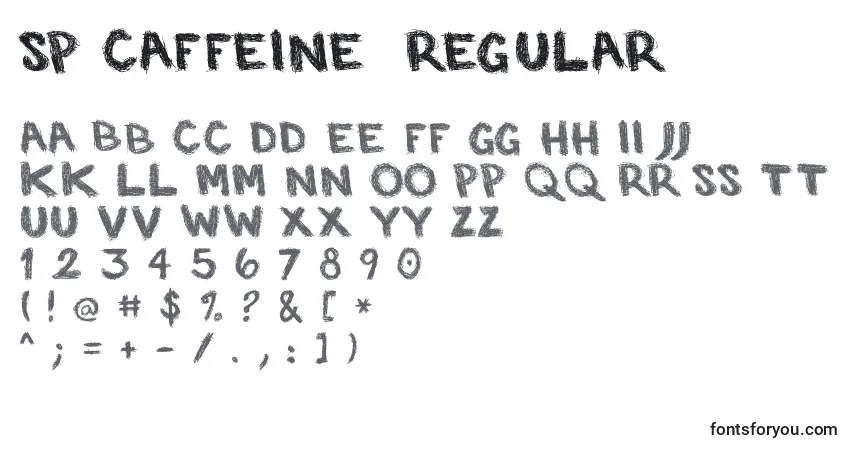 SP Caffeine  Regular-fontti – aakkoset, numerot, erikoismerkit