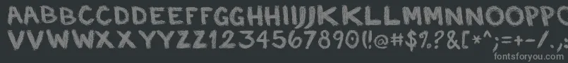 SP Caffeine  Regular Font – Gray Fonts on Black Background