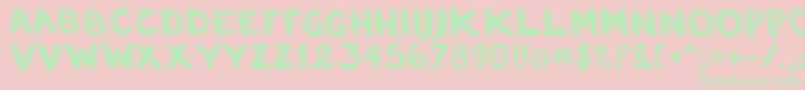Police SP Caffeine  Regular – polices vertes sur fond rose