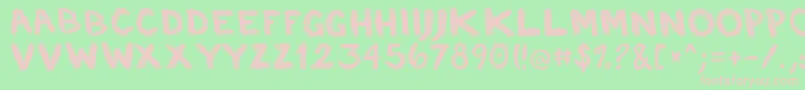 SP Caffeine  Regular-fontti – vaaleanpunaiset fontit vihreällä taustalla