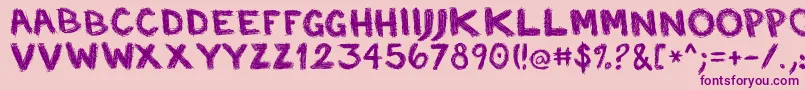 SP Caffeine  Regular Font – Purple Fonts on Pink Background