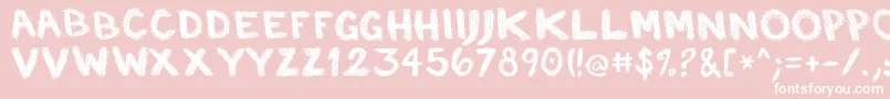 Police SP Caffeine  Regular – polices blanches sur fond rose