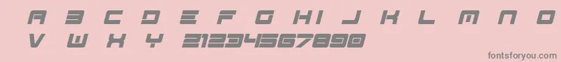 Spac3   Tech v17 Full Italic otf Free-fontti – harmaat kirjasimet vaaleanpunaisella taustalla
