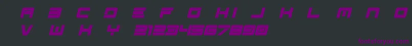 Spac3   Tech v17 Full Italic otf Free Font – Purple Fonts on Black Background