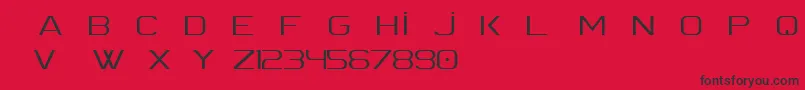 Spac3 Slim ttf free Font – Black Fonts on Red Background