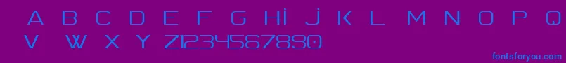Spac3 Slim ttf free Font – Blue Fonts on Purple Background