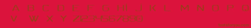 Spac3 Slim ttf free-Schriftart – Braune Schriften auf rotem Hintergrund