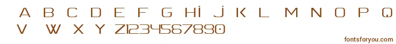 Spac3 Slim ttf free Font – Brown Fonts on White Background