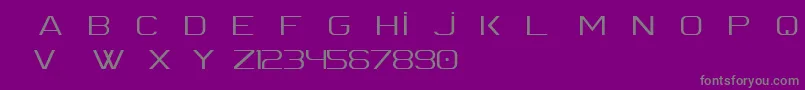 フォントSpac3 Slim ttf free – 紫の背景に灰色の文字