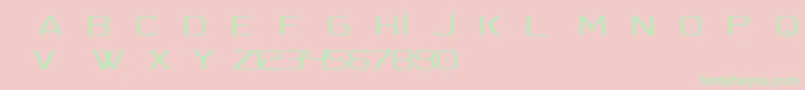 Spac3 Slim ttf free Font – Green Fonts on Pink Background