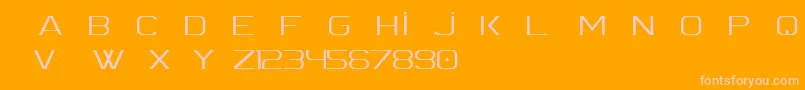 Spac3 Slim ttf free Font – Pink Fonts on Orange Background