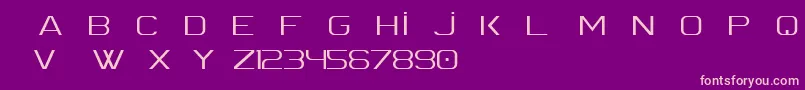 Spac3 Slim ttf free Font – Pink Fonts on Purple Background