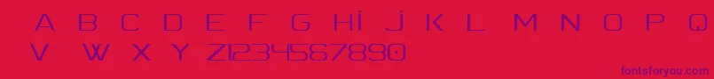 Spac3 Slim ttf free Font – Purple Fonts on Red Background