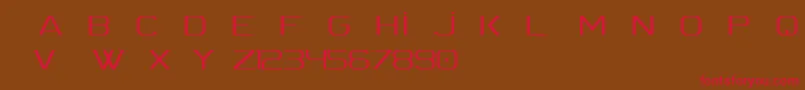 Spac3 Slim ttf free Font – Red Fonts on Brown Background