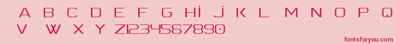 フォントSpac3 Slim ttf free – ピンクの背景に赤い文字