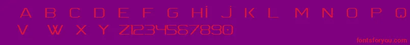 Spac3 Slim ttf free Font – Red Fonts on Purple Background