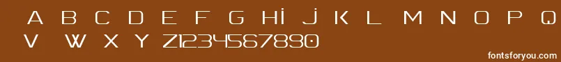 フォントSpac3 Slim ttf free – 茶色の背景に白い文字